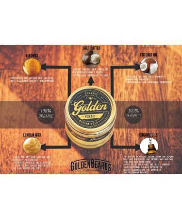 3 Oz Organic & Natural Hair Pomade Wax for Perfect Shine - Handcrafted in Denmark - Medium Hold for Long & Short Hair - Unisex - Buy Online on GoSupps.com