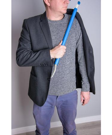 Pflegehome24 61cm Dressing and Undressing Stick with Shoehorn - Blue Dressing Aid for Easy Dressing - Buy Online on GoSupps.com