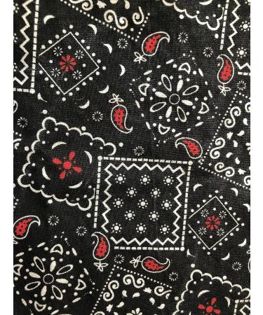 Bandana Fabric Peek-A-Boo Iron ON Patches - Red/Black 3 x 5 (Set of 2) - Buy Online on GoSupps.com