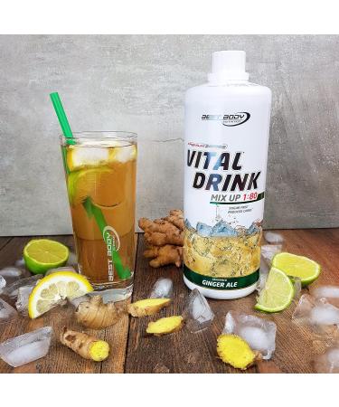 Best Body Nutrition Vital Drink Zerop - Sugar-Free Ginger Ale Concentrate | 1L Makes 80L | Original Beverage Syrup - Buy Online on GoSupps.com