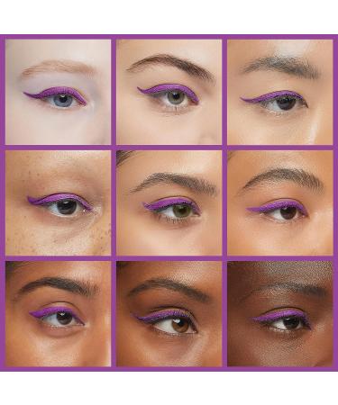 DNM Cat Eye Neon Liquid Eyeliner Pen - Waterproof Long-Lasting Black Eye Liner Pencil in Purple - Makeup Cosmetics Tools - Buy Online on GoSupps.com