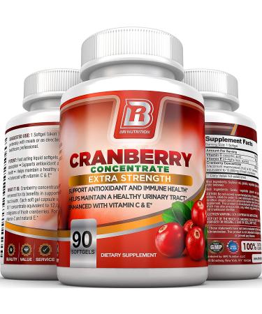 BRI Nutrition 3X Strength CranGel Power Plus 600mg High Potency Cranberry Softgel Capsules - Fortified with Vitamins C and E - 90 Count - Buy Online on GoSupps.com
