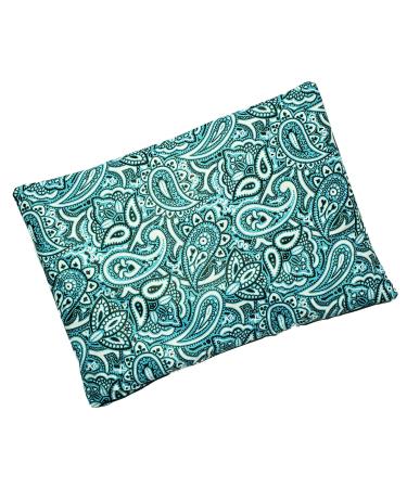 Microwavable Corn Filled Heating Pad and Cold Pack/Washable 100% Cotton Cover (7.5"Wx11"L, Bandana - Blue) 7.5x11 Inch (Pack of 1) Bandana - Blue