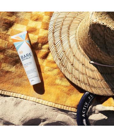 Bare Republic Sport Mineral Sunscreen SPF 50 Body Lotion, Vanilla Coco Scent, 5 fl oz - Chemical Actives Free - Buy Online on GoSupps.com