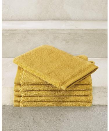 De Witte Lietaer Contessa Luxe Face Cloth Cotton Ochre 16x22 cm Set of 6 - Buy Online on GoSupps.com