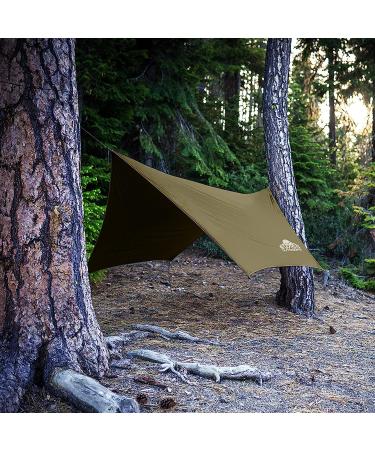 Swiss Outdoors Rain Fly Tarp | Waterproof Tent Shelter Canopy | Lightweight Easy Setup for Hammock  Backpacking or Camp Gear | Premium Quality 12 x 9 ft |  Green Army - Buy Online on GoSupps.com
