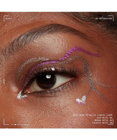 NYX Epic Wear Gun Metal Metallic Liquid Liner - Waterproof Long-Lasting Eyeliner - Buy Online on GoSupps.com