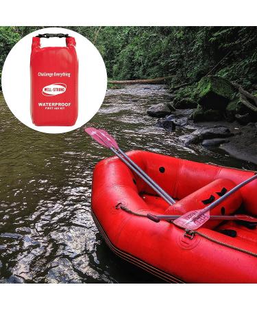 WELL-STRONG Waterproof First Aid Kit Roll Top - Boat Emergency Kit for Fishing, Kayaking, Boating, Swimming, Camping, Rafting - Beach Red WS011-Red - Buy Online on GoSupps.com