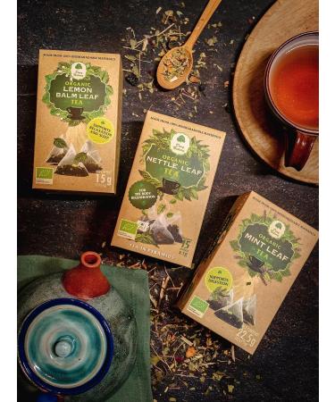 Lemon Balm Peppermint Nettle Herbal Tea Set - Natural herbal infusions for relaxation and health. Purifying organic teas to support the nervous and digestive systems/Dary Natury - Buy Online on GoSupps.com