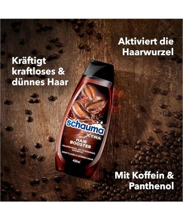 handle Schauma XTRA Caffeine Shampoo Hair Booster 5 x 400 ml hair shampoo helps prevent hair loss shampoo with caffeine activates the hair roots for lifeless and thin hair 400 ml 5er Pack - Buy Online on GoSupps.com
