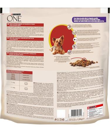Purina One Mini Delicate Salmon With Rice - 1.5kg - Dry Food for Small Dogs with Sensitive Digestion - Pack of 6*1.5 KG - Buy Online on GoSupps.com