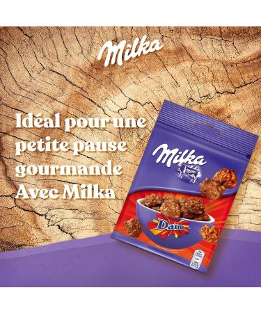 Milka Snax - Cornflakes Daim Flakes & Milk Chocolate Confectionery - Ideal for Gourmet Breaks - 145g Bag - Buy Online on GoSupps.com