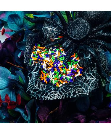 Halloween Jimmies Mix - Orange White Brown Purple & Green Sprinkles - 8 OZ - Buy Online on GoSupps.com