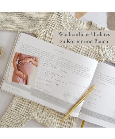 High-Quality Pregnancy Diary - Calendar Scrapbook Checklist & Organizer - Gold Pregnancy Album - Buy Online on GoSupps.com