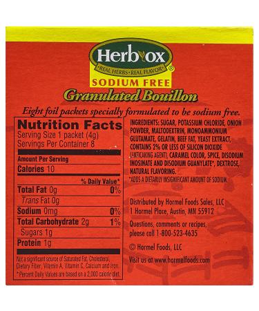 HERB OX Beef Instant Broth & Seasoning Sodium Free 8 Count - Pack of 12 - Buy Online on GoSupps.com