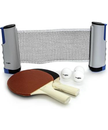 Pro Impact Table Tennis Ping Pong Set - Portable 2 Player Set with Travel Bag & Net for Indoor/Outdoor Fun - Buy Online on GoSupps.com