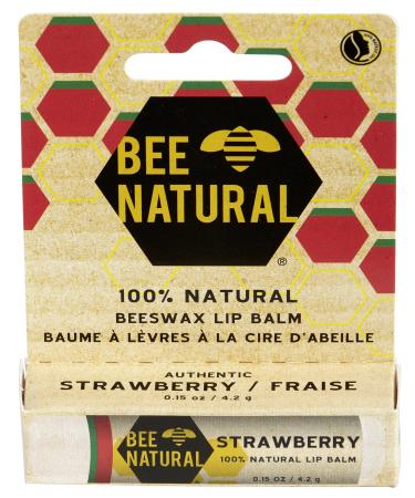 Bee Natural Lip Balm - Strawberry 12 Pack