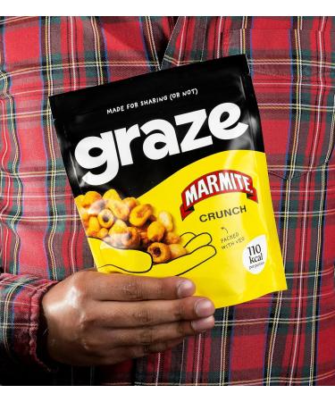 Graze - Marmite Savory Snacks - Vegan Savoury Snacks High in Protein & Fibre - Pack of 8 snacks - Buy Online on GoSupps.com