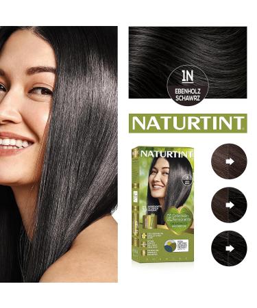 Natureint Biobased Hair Color 1N Ebony Black - Ammonia-Free Natural Ingredients 170ml | Eco-Friendly | 1 Pack - Buy Online on GoSupps.com