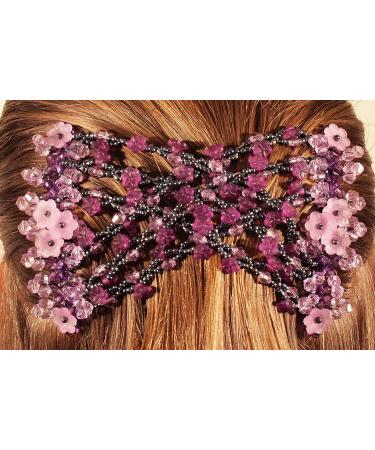 Mebella Magic Hair Clips for Women - Stretchable Double Comb for Perfect Hairstyles in Purple - Buy Online on GoSupps.com