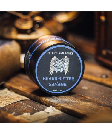 Beard Butter for Men by Beard and Bones - Cocoa Butter Enriched | Nourishing Moisturizer for Coarse Hair | 2 Scents Available - Buy Online on GoSupps.com