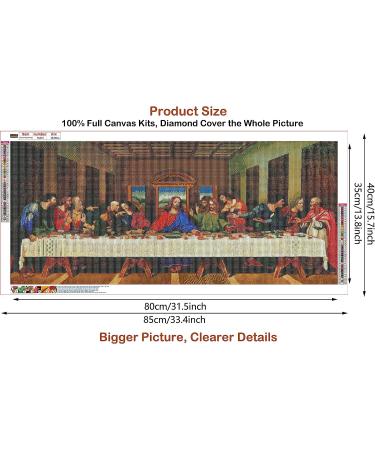 Large Full Drill Diamond Painting Kit - The Last Supper - 15.8x33.5 - DIY Rhinestone Art for Home Decor - Buy Online on GoSupps.com