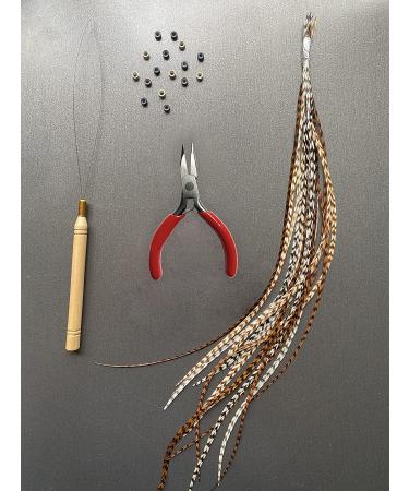 Real Rooster Feather Hair Extensions - Long & Natural Colors - Buy Online on GoSupps.com