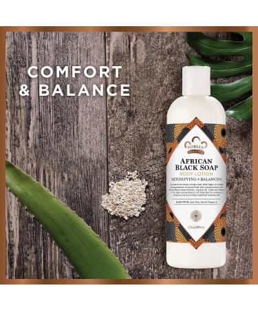 Nubian Heritage African Black Soap Body Lotion 13 oz - Paraben Free Moisturizer for Dry Skin - Buy Online on GoSupps.com