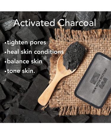 Dead Sea Salt Charcoal Soap 3-Pack | Detoxifying, Anti-Aging with Shea Butter & Argan Oil - Buy Online on GoSupps.com