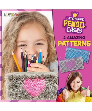 DIY Rug Pencil Case Kit for Kids | Craftiloo Latch Hook Set for Girls Ages 8-12 - Buy Online on GoSupps.com