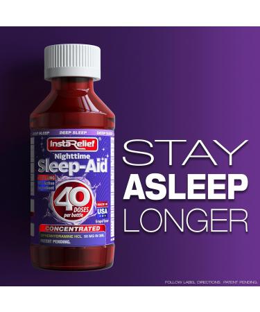 Buy Nighttime Sleep-Aid Liquid - 50mg Diphenhydramine HCl Twin Value Pack Grape Flavor | Fast Shipping Internationally - Buy Online on GoSupps.com