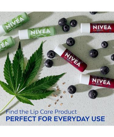 NIVEA Vegan Lip Care Hemp Seed Oil and Shea Butter Lip Balm Stick 0.17 Oz - Pack of 4 - Buy Online on GoSupps.com