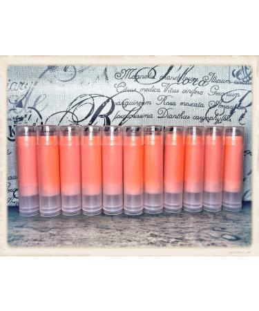 20 PUMPKIN Flavored Orange Tinted Sweetened Lip Balms in Clear Tubes - Handmade - Wholesale Bulk Made in the USA