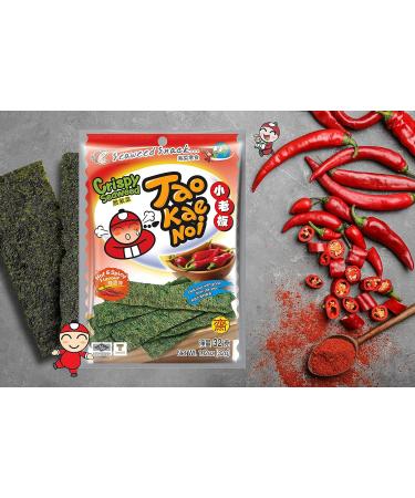 Buy Tao Kae Noi Hot & Spicy Crispy Seaweed Snacks (Pack of 2 32g) - Delicious Spicy Seaweed Treats for International Delivery - Buy Online on GoSupps.com
