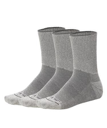 VITAL SALVEO- Soft Non Binding Seamless Circulation Diabetic Socks- Crew long (1 pair) Large Light Grey