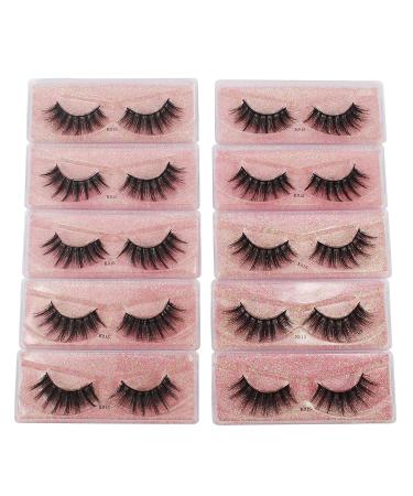10 Pairs Wholesale 3D Mink False Eyelashes - Long Fake Lashes for Makeup | K015 - Buy Online on GoSupps.com