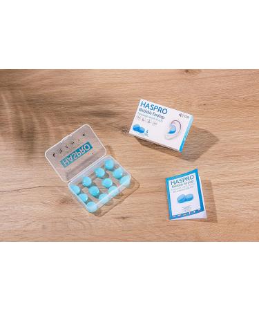 Haspro Mold 6p Earplugs - Formable Silicone Reusable & Waterproof - Ideal for Swimming Bathing Snoring & Sleeping - Soft & Comfortable - Blue - Buy Online on GoSupps.com