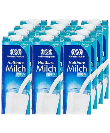 Weihenstephan Long-life Milk Lactose-free 1.5% pack of 12 (12 x 1L)