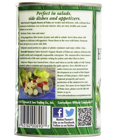 Native Forest  Organic Hearts of Palm  14 oz - Buy Online on GoSupps.com