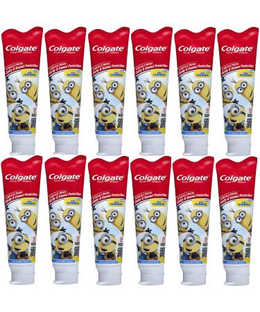 Colgate Kids Toothpaste with Anticavity Fluoride Minions 4.6 Ounce (Pack of 12) 4.6 Ounce (Pack of 12) Minions Standard Packaging