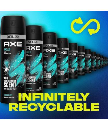 Axe Apollo Deodorant Body Spray For Men 48H Odor Protection Sage & Cedarwood Aluminum Free Body Spray Deodorant 5.1oz - Buy Online on GoSupps.com