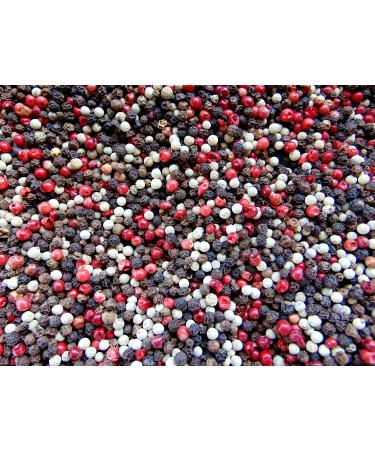 x 500g/3 Berry Pepper with Pink Berries for Pepper Mill, Selected Whole Grain Mixture Peppercorns White Black Red Peppers