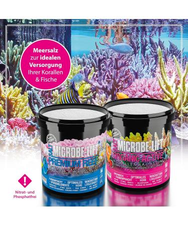 Microbe Lift Organic Active Salt - 10 kg | Premium Sea Salt for Coral Growth & Vibrant Colors | Ideal for Seawater Aquariums - Buy Online on GoSupps.com