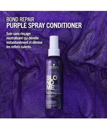 Schwarzkopf Professional BLONDME Bond Repair Purple Spray Conditioner Sans Rin age Neutraliser Sous Tons Jaunes Cheveux Color s claircis D color s D m lant Et Nourissant 150 ml - Buy Online on GoSupps.com