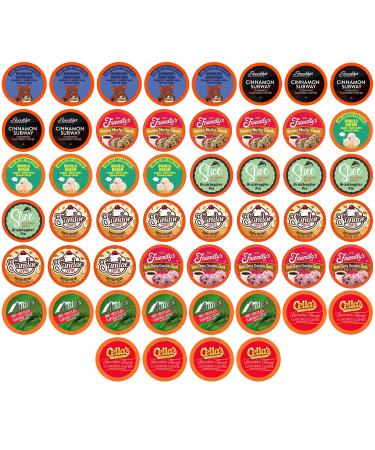 Two Rivers Coffee Flavored Coffee Pods Sampler Compatible with K Cup Brewers Including 2.0, Single Serve Variety Pack, Assorted, 52 Count Assorted Flavored Variety 52 Count (Pack of 1)