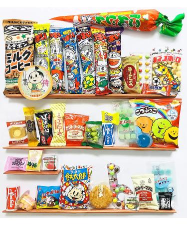 Samurai Dagashi Set: Japanese Snack Assortment with Samurai Kid Sticker - 14.46 Ounce - 36pc Pack - Buy Online on GoSupps.com