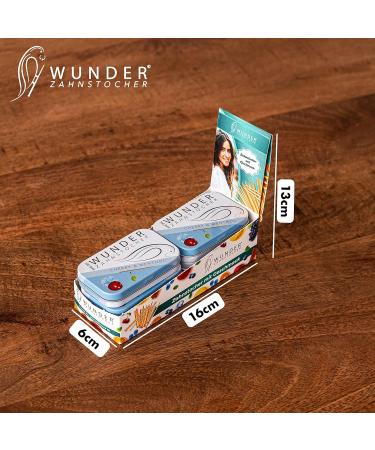 Wonder Toothpick Display - 6-Pack Flavored Toothpicks | Plastic-Free Chewing Gum for Fresh Breath | Sugar-Free Cherry & Menthol | Helps with Bad Breath & Smoking Cessation - Buy Online on GoSupps.com