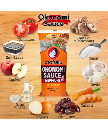 Otafuku Okonomi Sauce - Vegan Japanese Topping for Okonomiyaki Pancakes (17.6 oz) - 1.1 lb - Buy Online on GoSupps.com