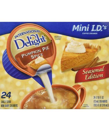 International Delight Pumpkin Pie Spice Non-Dairy Coffee Creamer, 24 serving/13 milliliter Creamers - Packaging May Vary 0.43 Fl Oz (Pack of 24)
