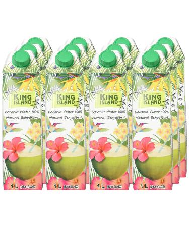 Buy King Island Coconut Water 12 Pack (12 x 1L) - Refreshing Natural Hydration | International Shipping Available - Buy Online on GoSupps.com
